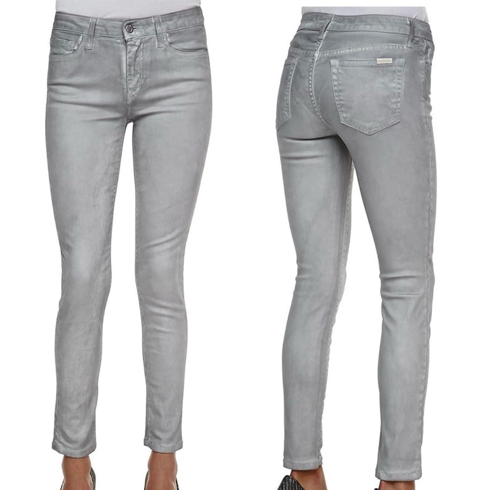 Joes Jeans silver/ pewter metallic coated skinny ankle ❤️ - Picture 2 of 6